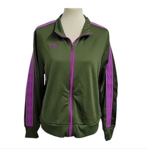 Vintage Umbro Track Jacket Green Purple Full Zip Women's XXL